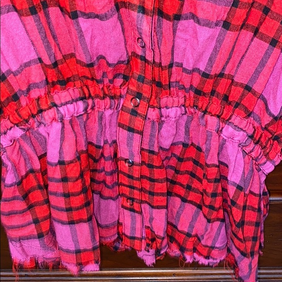 NWT Free People Pacific Dawn Plaid Shirt - Picture 8 of 14